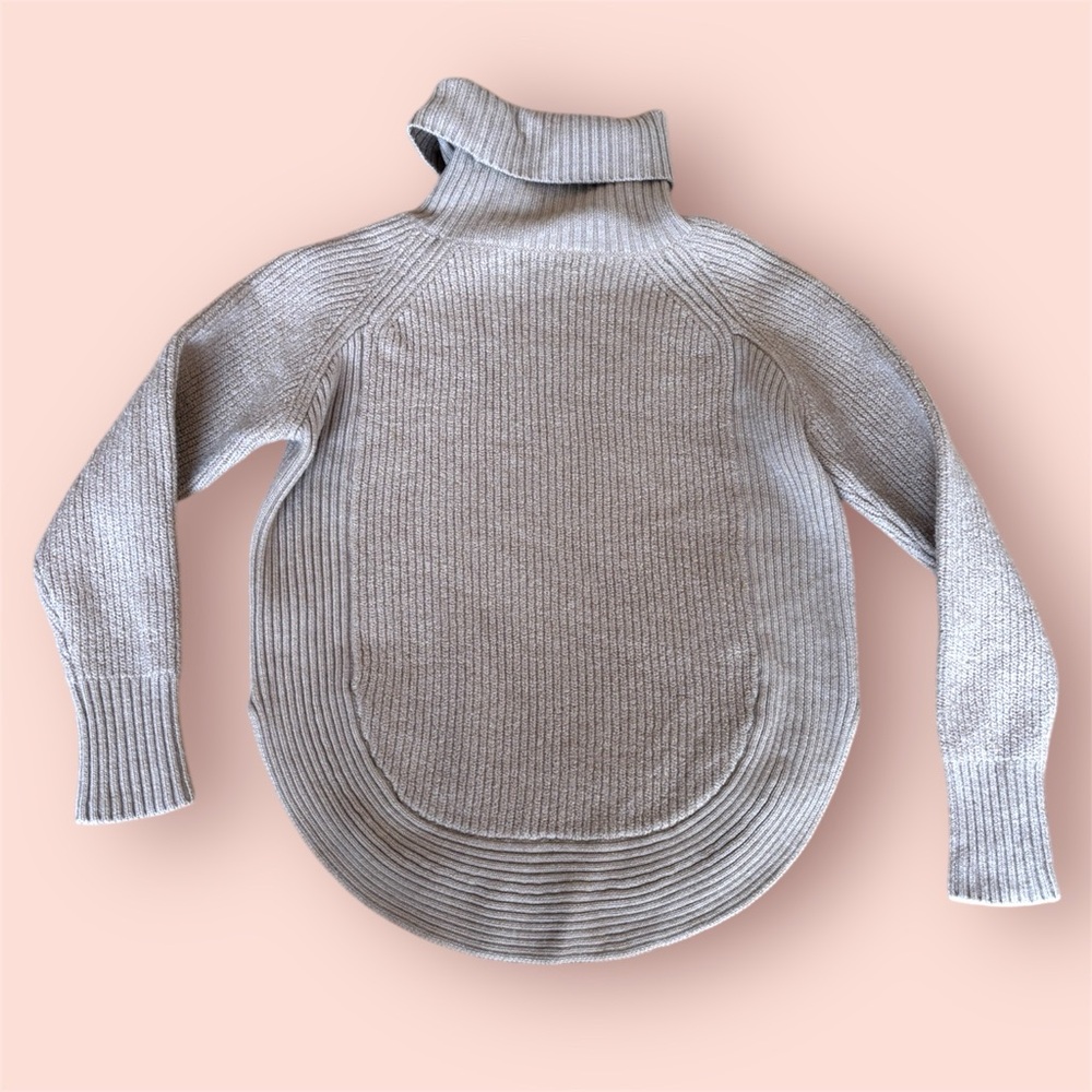 WILFRED FREE TURTLENECK BROWN RIBBED SWEATER SZ SMALL - Picture 4 of 4